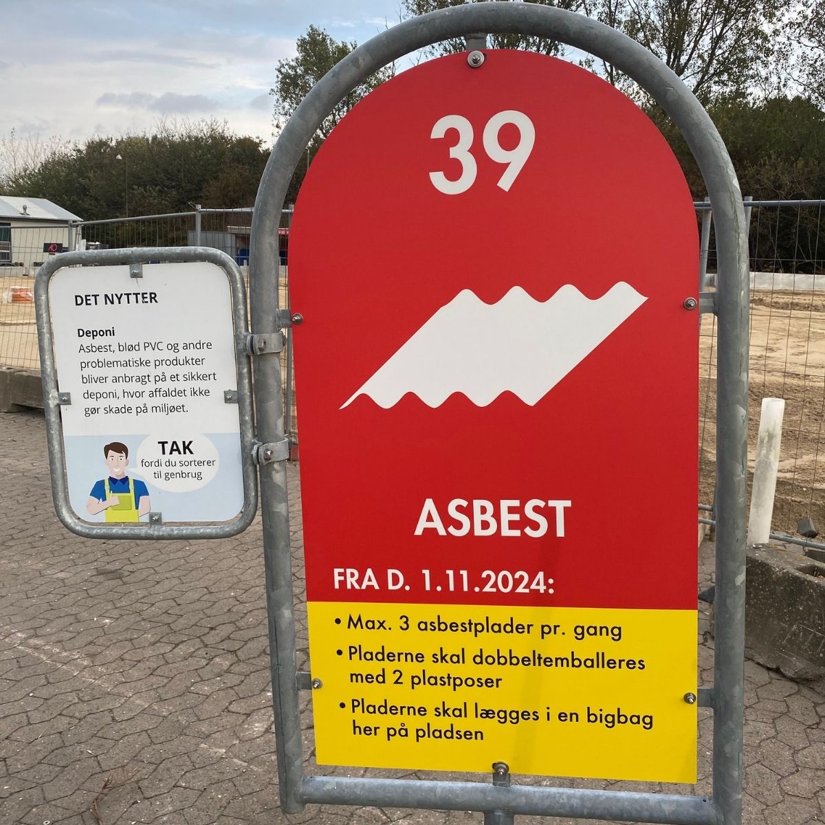 Nye regler for indlevering af tagplader og asbestaffald på genbrugscentre i Thy